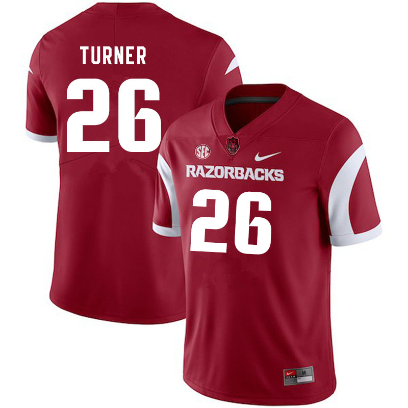 Men #26 Reid Turner Arkansas Razorbacks College Football Jerseys Sale-Cardinal